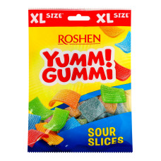 Цукерки желейні Sour slices Yummi gummi Roshen м/у 165г