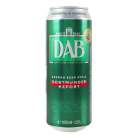 Пиво 0.5л 5% світле фільтроване пастеризоване Export DAB з/б