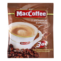 Напій кавовий розчинний з ароматом карамелі 3в1 MacCoffee м/у 18г