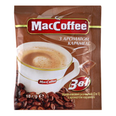 Напій кавовий розчинний з ароматом карамелі 3в1 MacCoffee м/у 18г