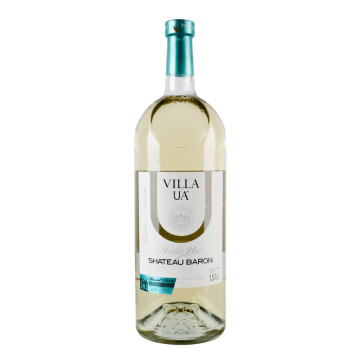 Вино 1.5л 9-13% біле напівсолодке Shateau Baron Villa UA пл