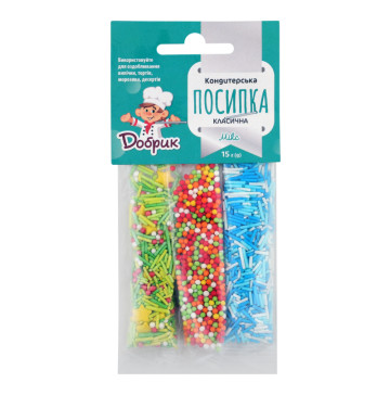 Посипка кондитерська класична Мікс Добрик м/у 15г