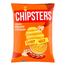 Чіпси картопляні хвилясті Ковбаски з гірчицею Chipster's м/у 110г