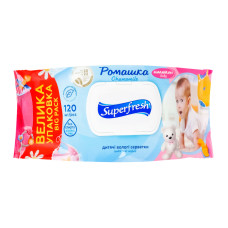 Серветки дитячі вологі Ромашка Superfresh 120шт