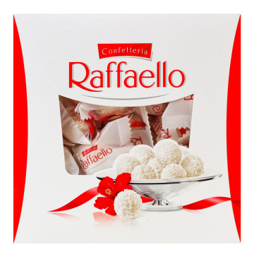 Цукерки хрусткі у кокосовій стружці з цілим мигдальним горіхом Raffaello к/у 260г