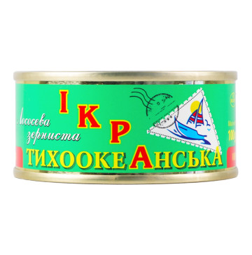 Ікра лососева зерниста Тихоокеанська з/б 100г
