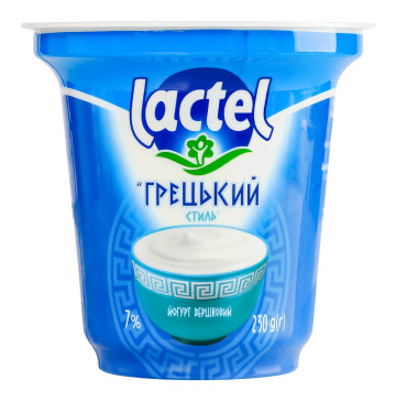 Йогурт 7% вершковий Грецький стиль Lactel ст 230г