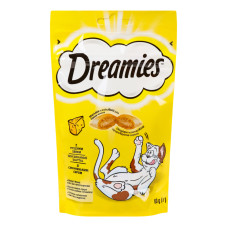 Корм сухий для дорослих котів та кошенят старше 8 тижнів C сиром Dreamies д/п 60г