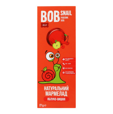 Мармелад натуральний Яблуко-вишня Bob Snail к/у 27г