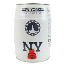 Пиво солодове світле фільтроване пастеризоване New Yorker 4.5% кег 5л