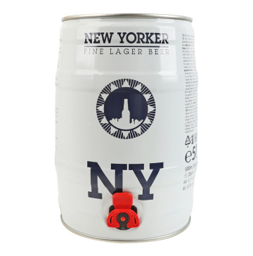 Пиво солодове світле фільтроване пастеризоване New Yorker 4.5% кег 5л