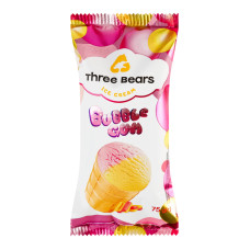 Морозиво 10% у вафельному стаканчику Bubble gum Three bears м/у 75г Морозиво 10% у вафельному стаканчику Bubble gum Three bears м/у 75г